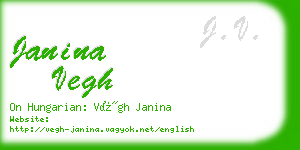 janina vegh business card